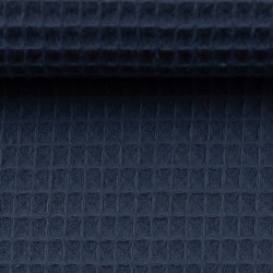 Waffelpiqué Nelson - jeansblau